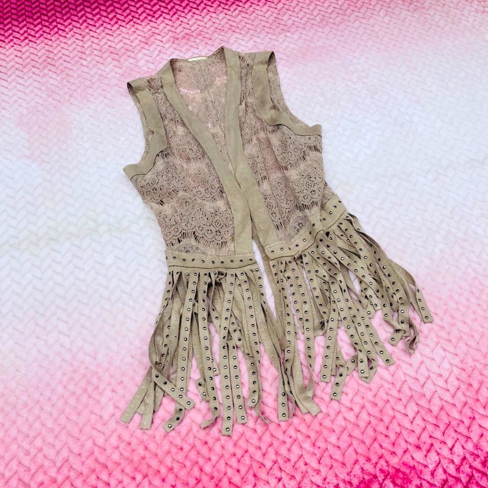 Boho fringe vest